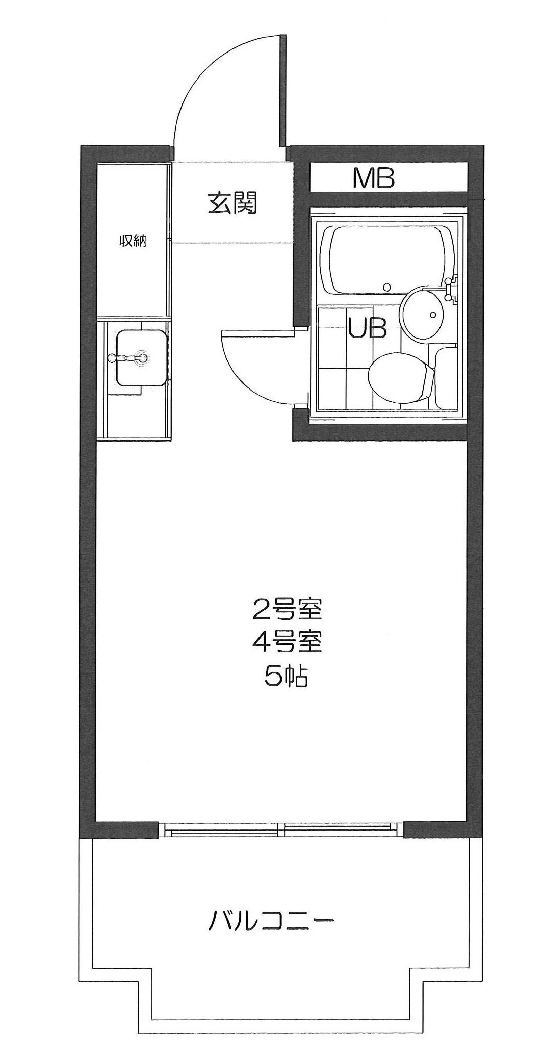 コア神明(ワンルーム/4階)の間取り写真