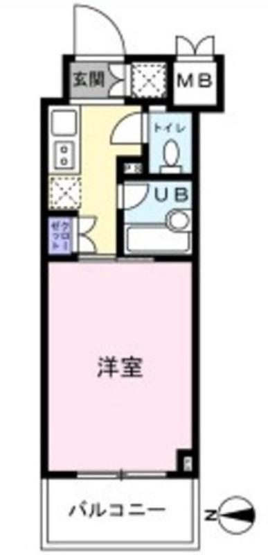ルーブル蒲田壱番館(1K/7階)の間取り写真