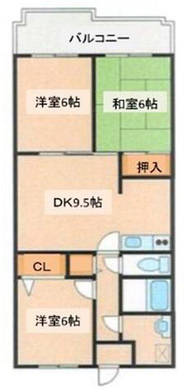 テルージュ菊名I(3DK/2階)の間取り写真