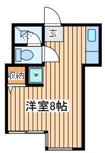 ハイツピアレス(1K/1階)の間取り写真