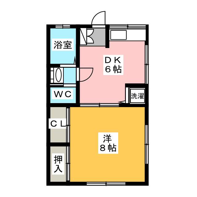 第二愛隣荘(1DK/1階)の間取り写真