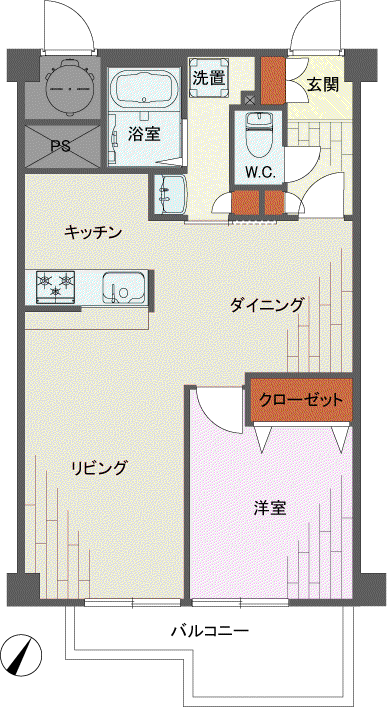 LM高井戸(1LDK/5階)の間取り写真