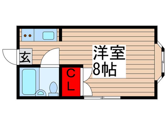 エクセレント1(ワンルーム/1階)の間取り写真