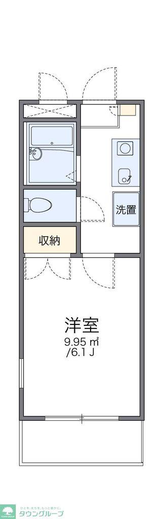 レオパレスフェーリアI(1K/2階)の間取り写真
