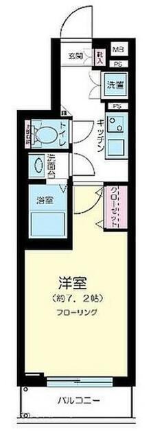 ドルチェ目黒・ウエスト(1K/3階)の間取り写真