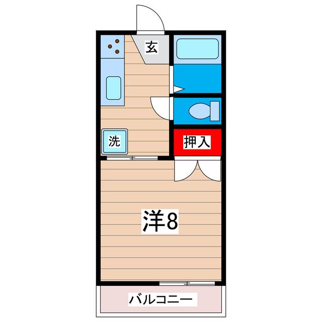 クオリティハイツ(1K/1階)の間取り写真