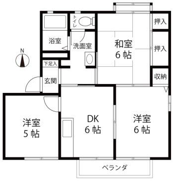 イーグルハウス(3DK/2階)の間取り写真