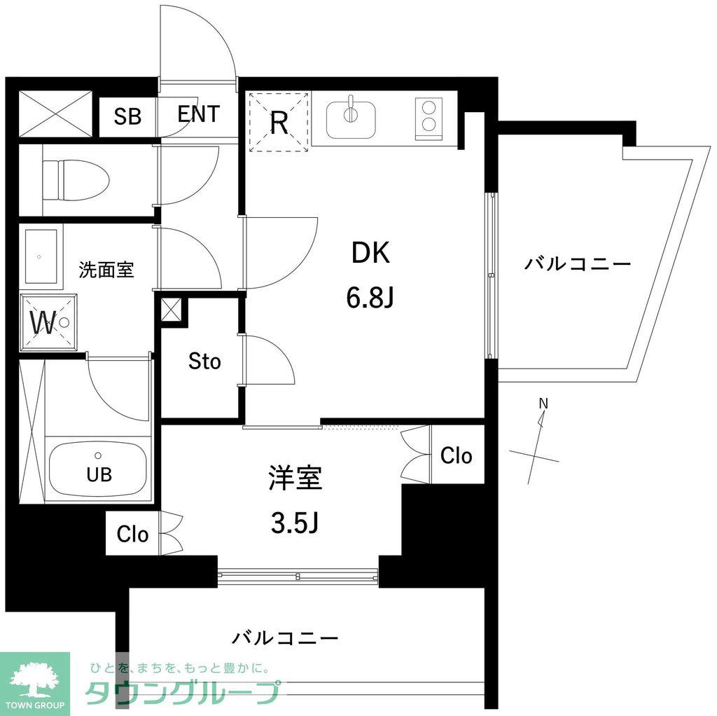 プレディアコート西日暮里(1DK/3階)の間取り写真