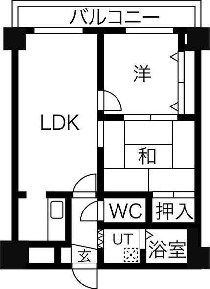 クレストコート(2LDK/7階)の間取り写真