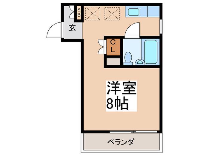POINT U1(ワンルーム/1階)の間取り写真