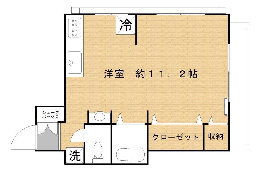 グリーンマンション駒沢(ワンルーム/3階)の間取り写真