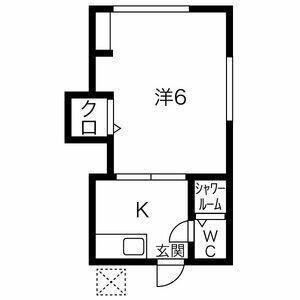 東雲荘(1K/2階)の間取り写真