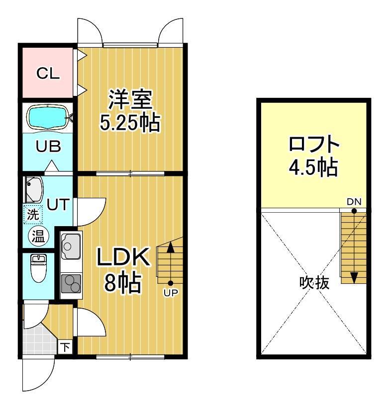 エステートINリュミエール(1LDK/2階)の間取り写真