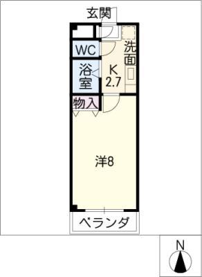 ロジュマン ウメツボ(1K/3階)の間取り写真
