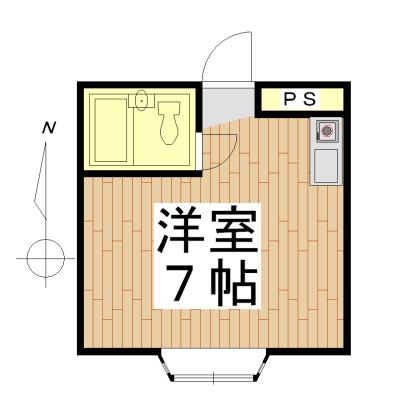 第3えりあビル(ワンルーム/3階)の間取り写真