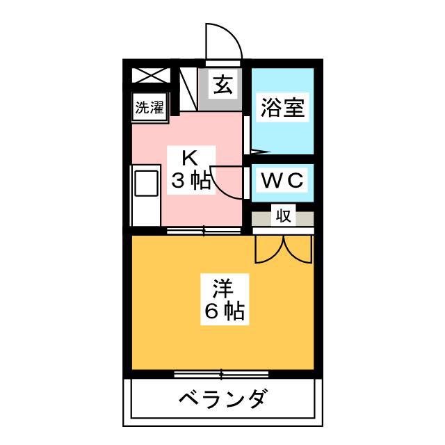 ソレイユ21(1K/3階)の間取り写真