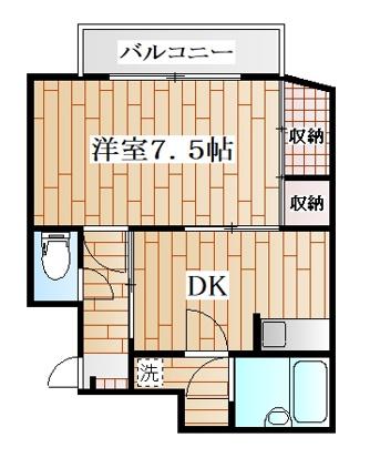 エテ・ピュール石川(1DK/1階)の間取り写真