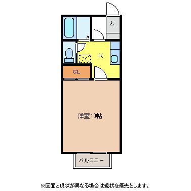 マインドレジデンス(1K/2階)の間取り写真