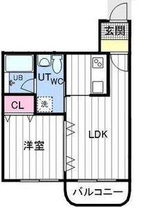 コンパネロ(1LDK/4階)の間取り写真