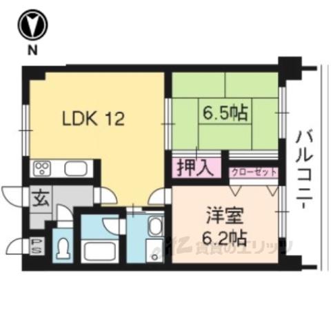 グランディ72(2LDK/2階)の間取り写真