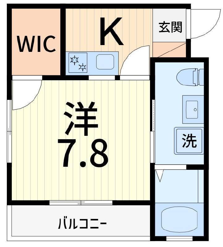 FELICE(1K/2階)の間取り写真