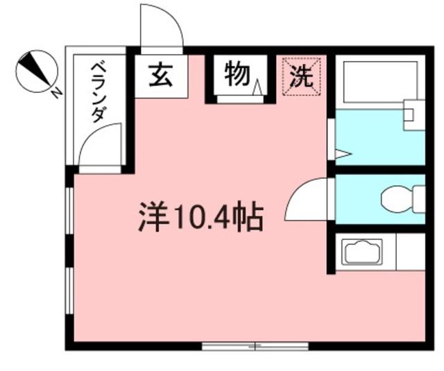 LIBERTY SAGAMIーONOII(ワンルーム/2階)の間取り写真