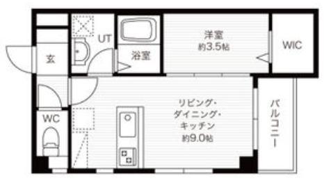 COLABO西宮中央(1LDK/3階)の間取り写真
