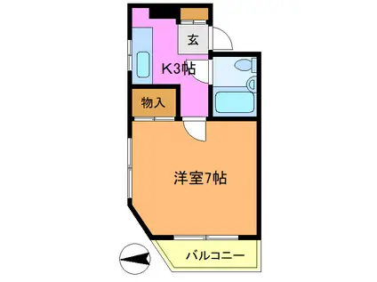 折原泉保ビル(1K/3階)の間取り写真