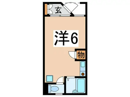 テラスHIDANI(ワンルーム/1階)の間取り写真