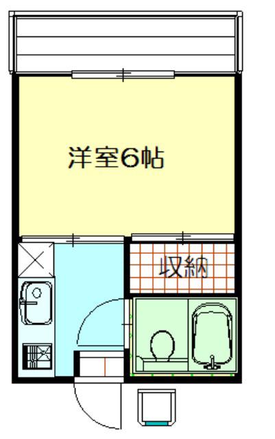 スカイハイツ若葉(1K/1階)の間取り写真
