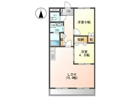 プレステージセピア(2LDK/3階)の間取り写真