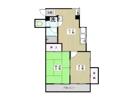 サンコート戸田(2DK/3階)の間取り写真