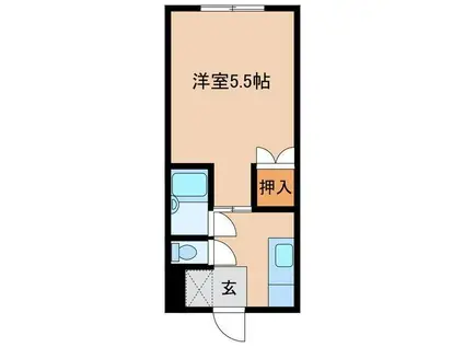ホワイトマンションII(1K/3階)の間取り写真