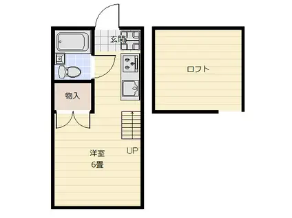 コンソラトゥール竜王I(ワンルーム/1階)の間取り写真