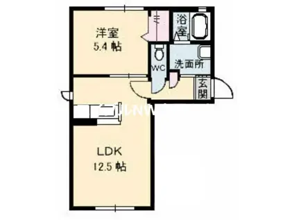 エクセル南桜が丘(1LDK/1階)の間取り写真