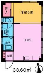 ICA深川ビル(1DK/4階)の間取り写真