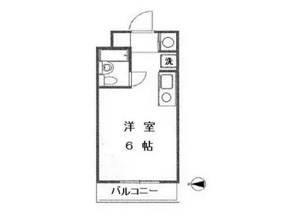 トップ新丸子(ワンルーム/5階)の間取り写真