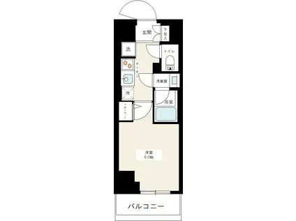 アイル横浜ノースツインズI(1K/9階)の間取り写真