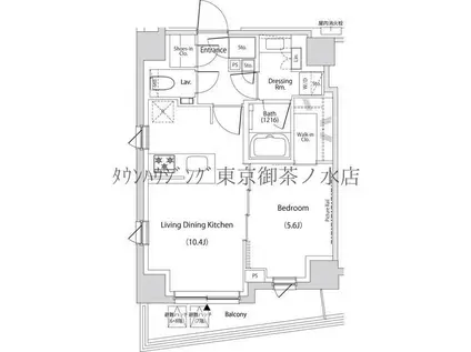 ザ・パークハビオ文京目白台プレイス(1LDK/7階)の間取り写真