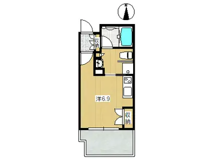 ラ・グラースダイヤモンドマンション桜上水(ワンルーム/8階)の間取り写真