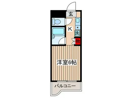 エミネント高円寺(1K/3階)の間取り写真