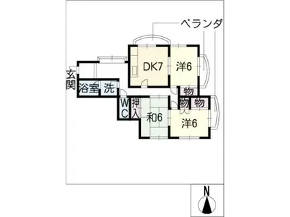 Mハイツ佐藤(3DK/5階)の間取り写真