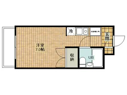 クリスタル高津(ワンルーム/3階)の間取り写真