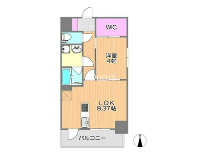 富田町二丁目マンション(1LDK/2階)の間取り写真