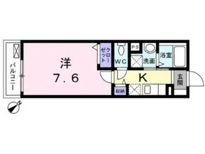 プランドール高井戸(1K/1階)の間取り写真