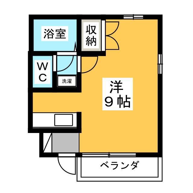 シュロス・マキ(ワンルーム/2階)の間取り写真