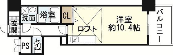 並木S BLD(ワンルーム/4階)の間取り写真
