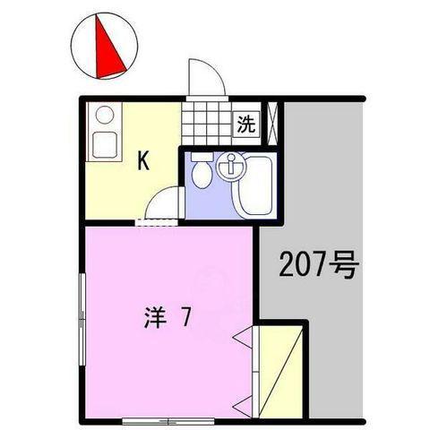 コーポ西中島(1K/2階)の間取り写真