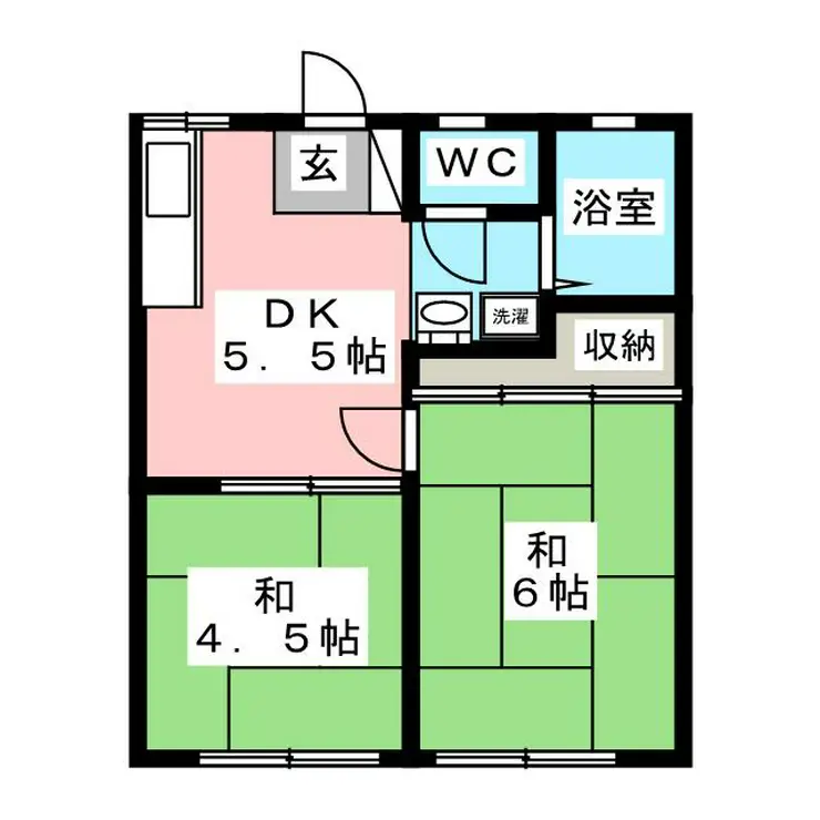 岡本コーポB 1階階 間取り