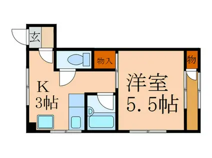 NT CORP(1K/2階)の間取り写真